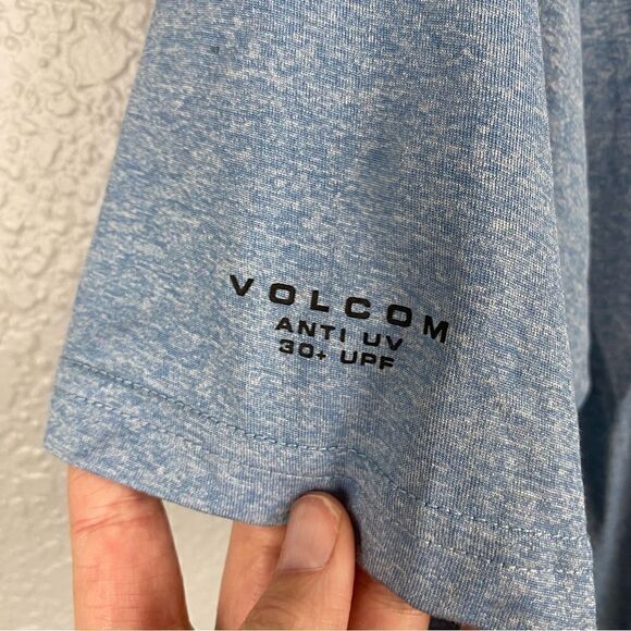 Volcom Mens Anti-UV 30+ UPF Crew Neck Short Sleeve Pullover T-Shirt Blue XL NWT - Picture 5 of 13